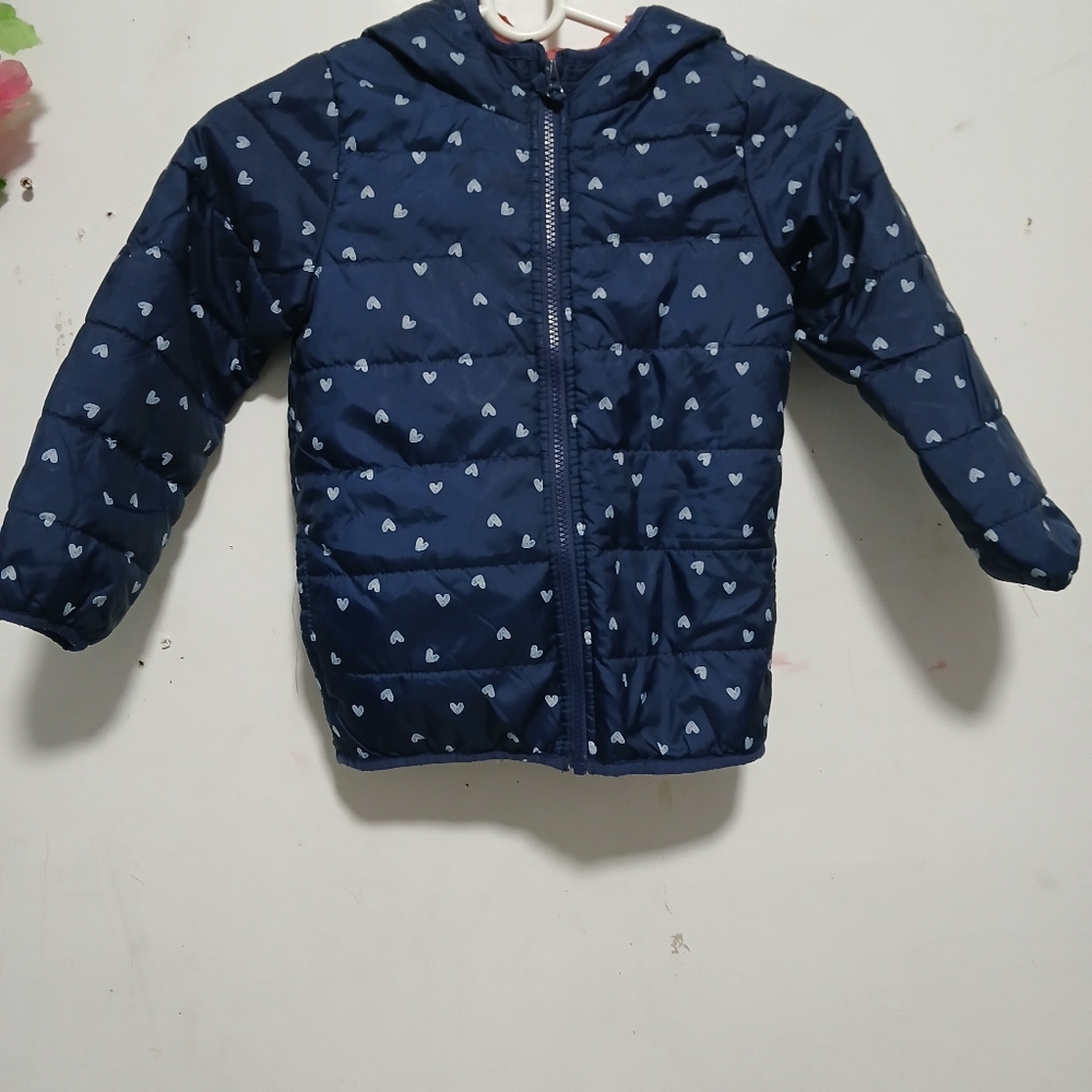 Carter's Blue Jacket with Heart Design